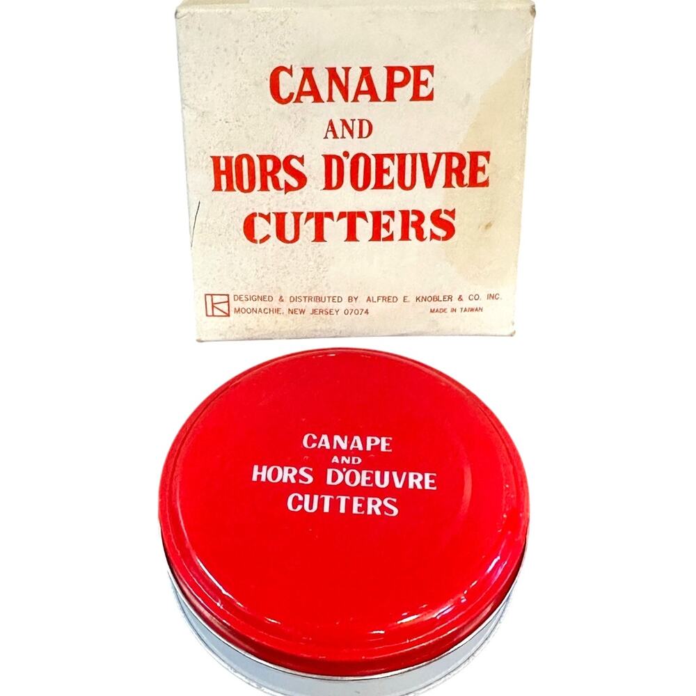 Alfred Knobler Vintage Canape and Hors D'oeuvre Cutters in Original Box-Nice!